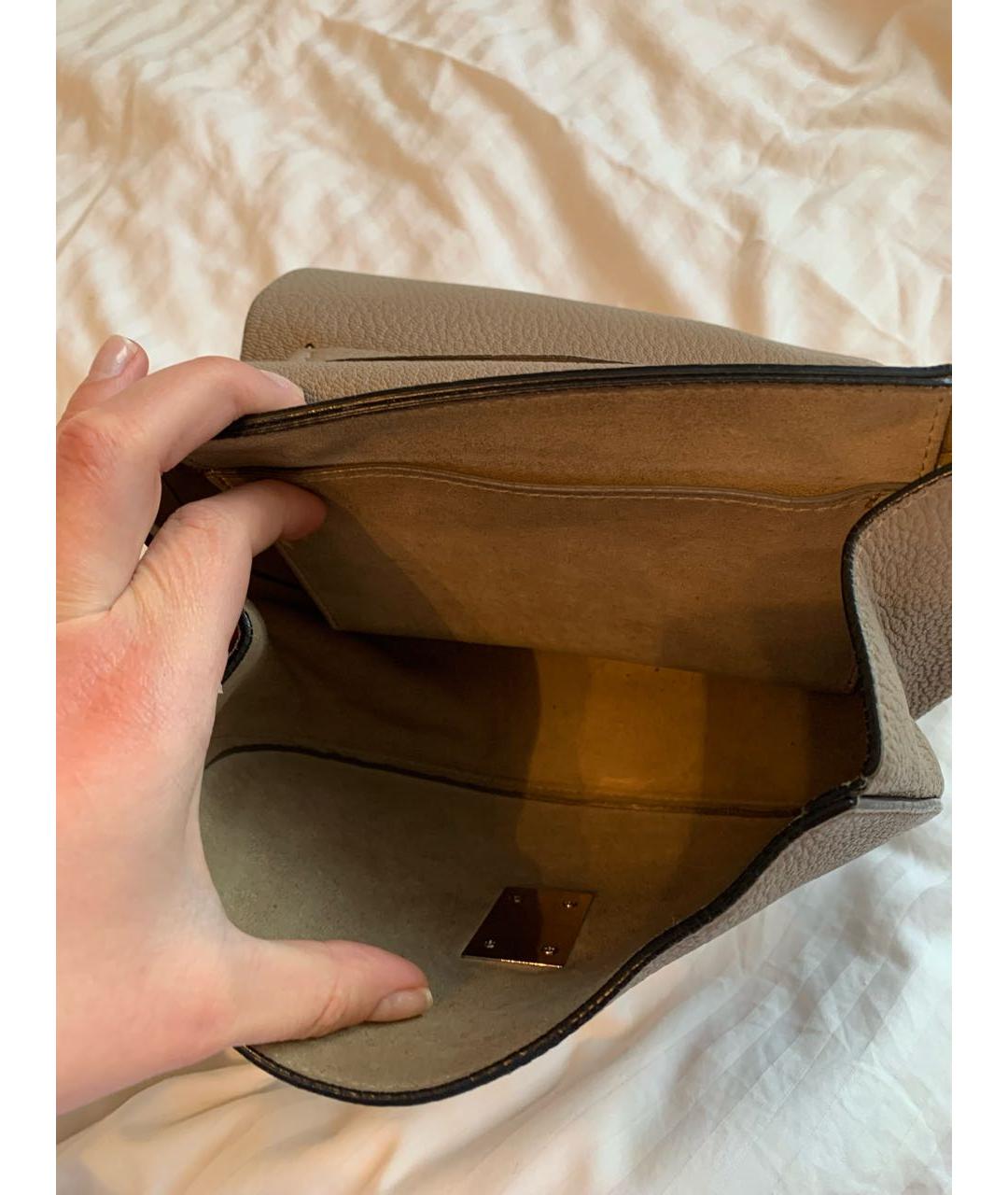 CHLOE Антрацитовая кожаная сумка через плечо, фото 4