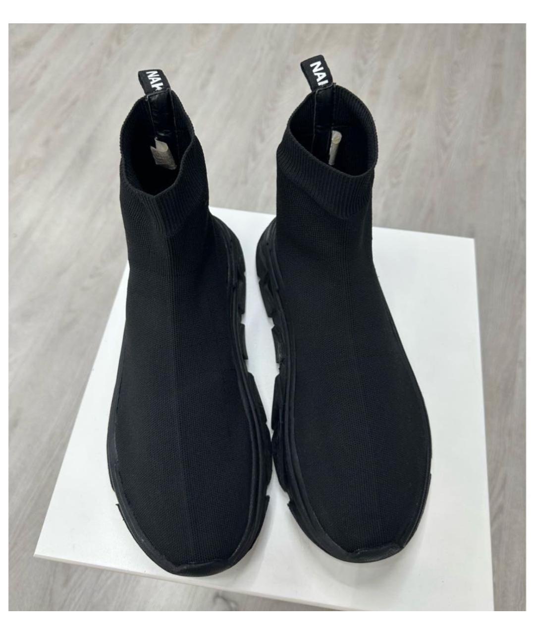 NAKED WOLF Черные текстильные ботинки, фото 4