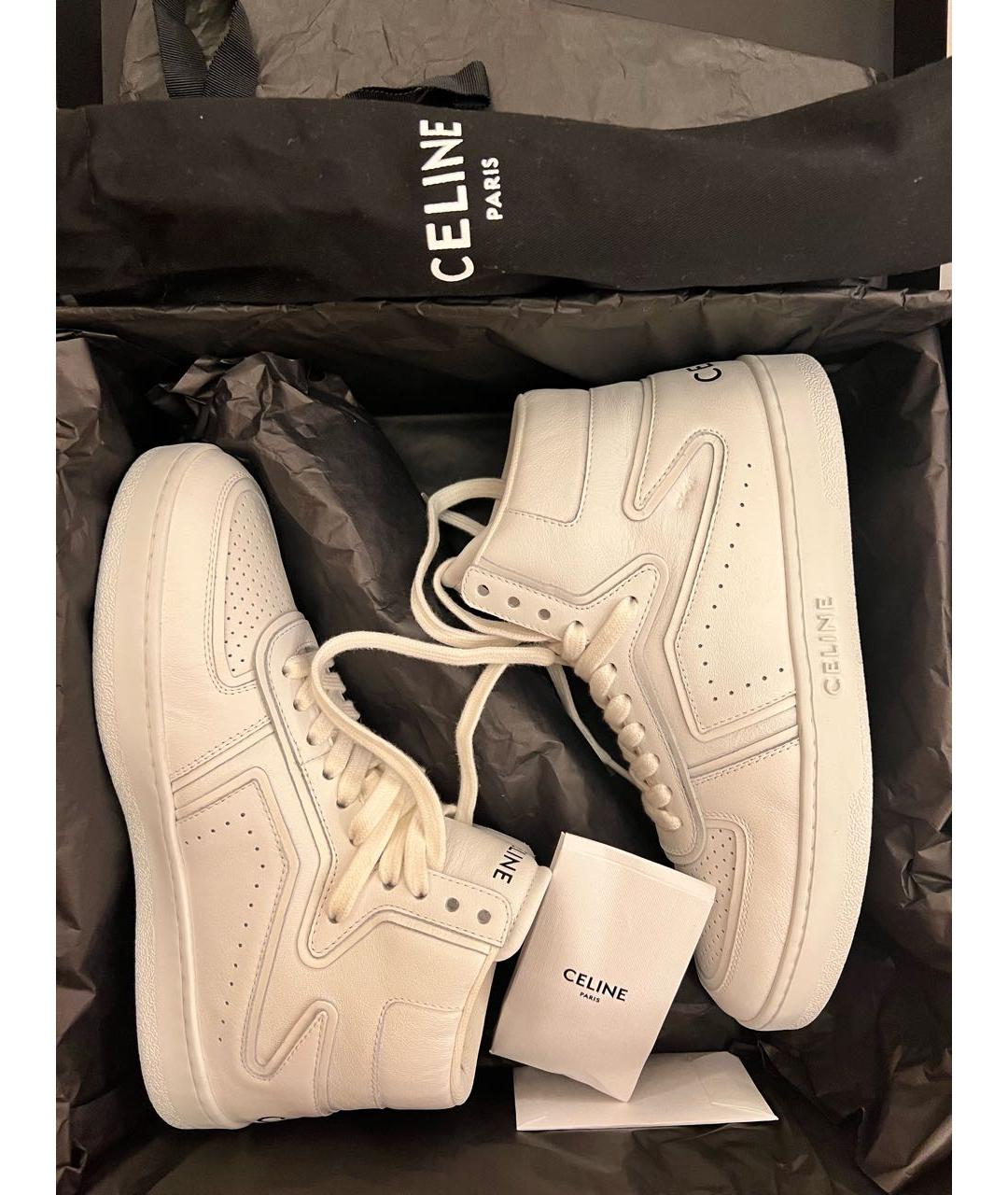 CELINE PRE-OWNED Белые кожаные кроссовки, фото 6