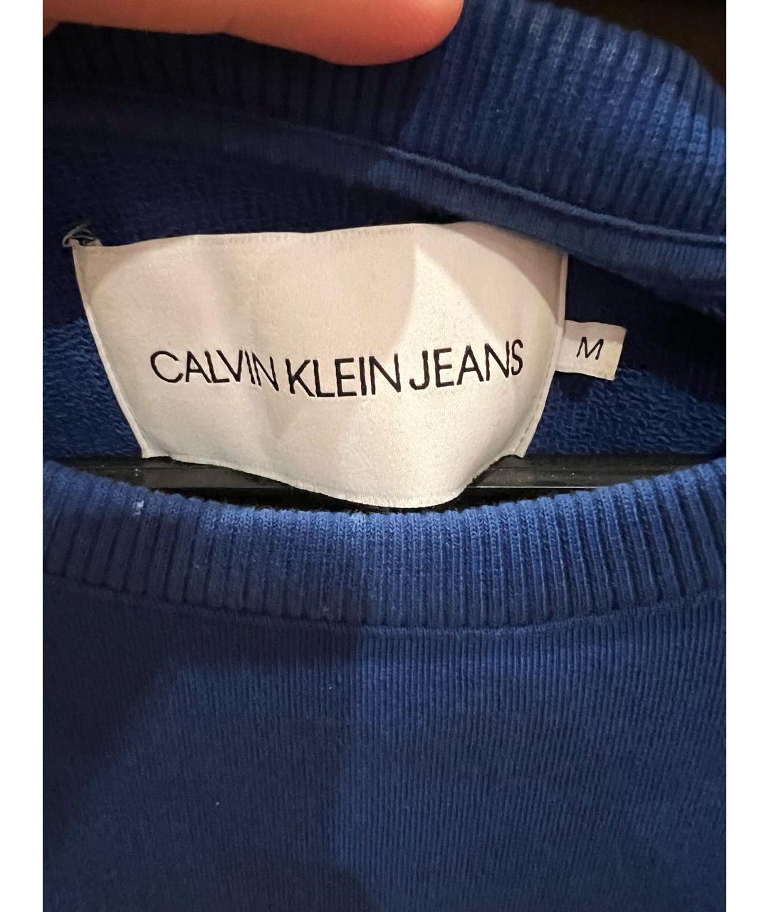 CALVIN KLEIN JEANS Синий хлопковый джемпер / свитер, фото 3