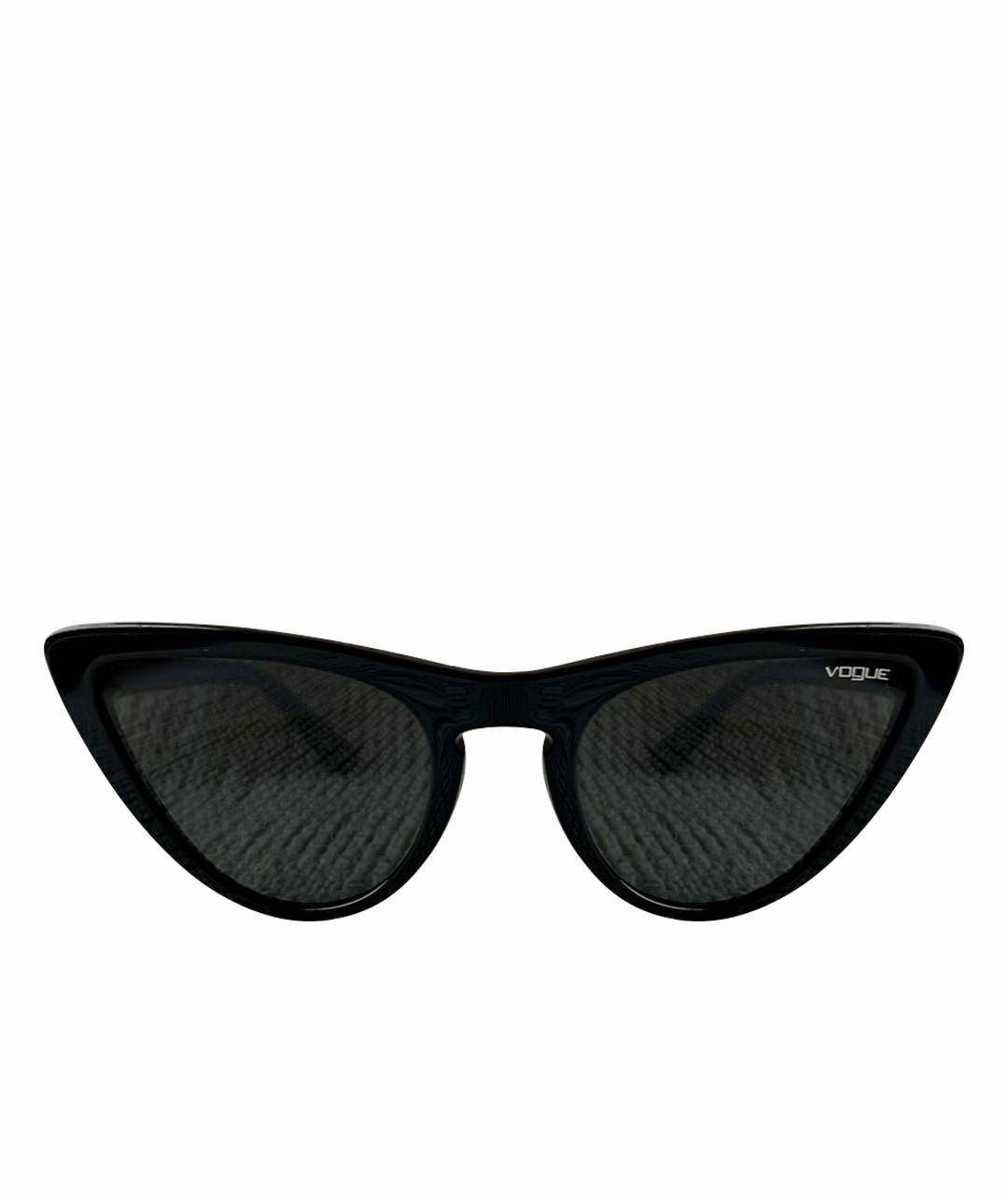 VOGUE EYEWEAR Черные пластиковые солнцезащитные очки, фото 1