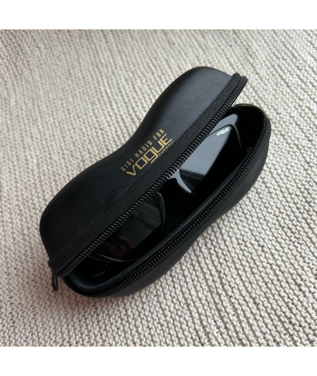 VOGUE EYEWEAR Черные пластиковые солнцезащитные очки, фото 4