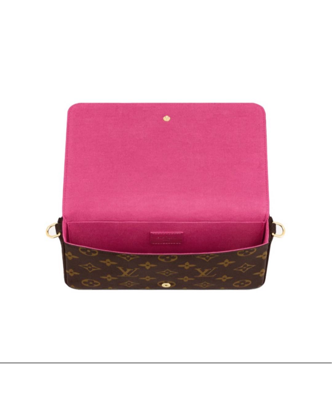 LOUIS VUITTON Коричневая кожаная сумка с короткими ручками, фото 5