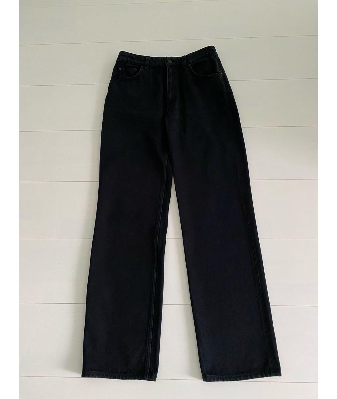 FILIPPA-K Черные хлопковые прямые джинсы, фото 5