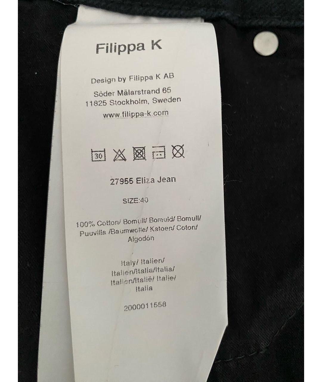 FILIPPA-K Черные хлопковые прямые джинсы, фото 4