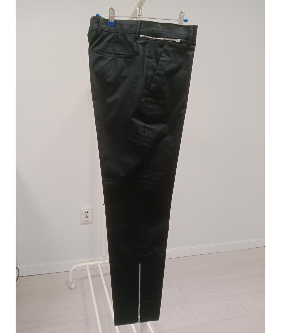 PRADA Темно-синие хлопко-эластановые повседневные брюки, фото 6