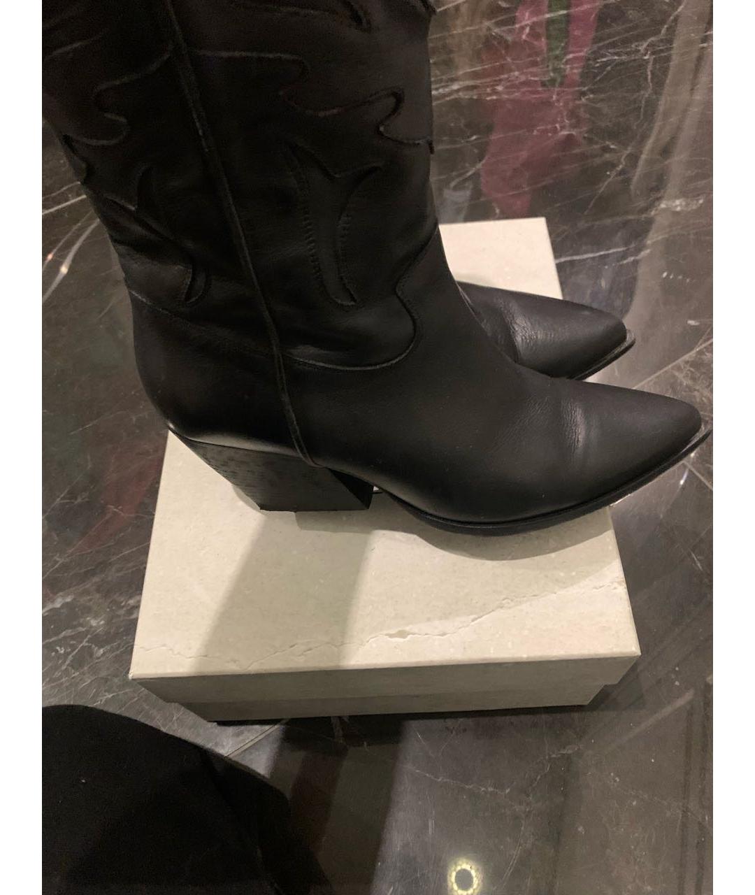 ELENA LACHI Черные кожаные ботинки, фото 6
