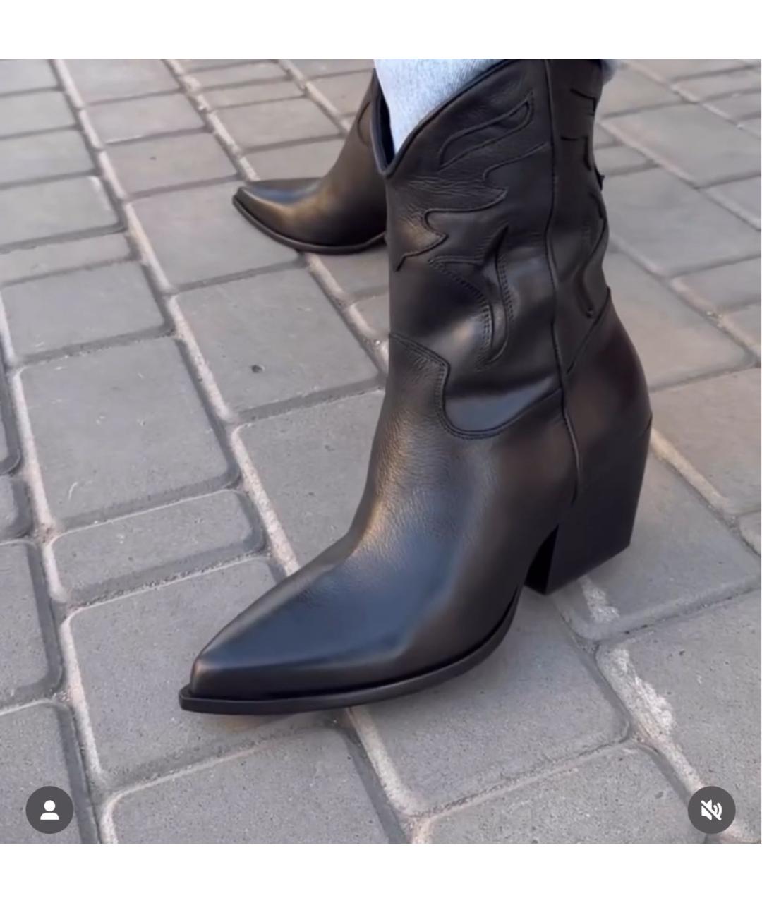 ELENA LACHI Черные кожаные ботинки, фото 5