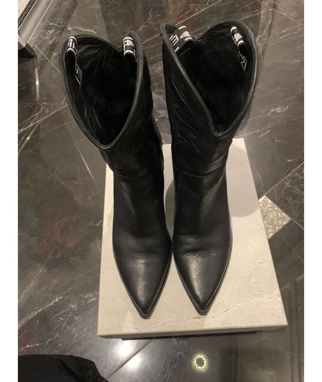 ELENA LACHI Черные кожаные ботинки, фото 2