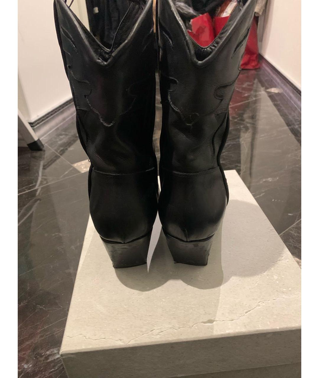 ELENA LACHI Черные кожаные ботинки, фото 4
