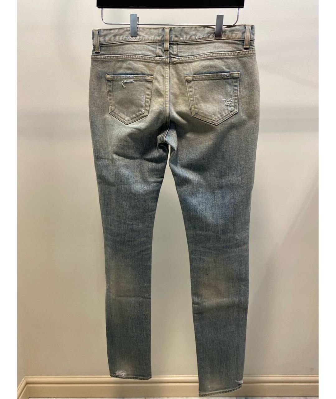 SAINT LAURENT Хлопковые джинсы слим, фото 2
