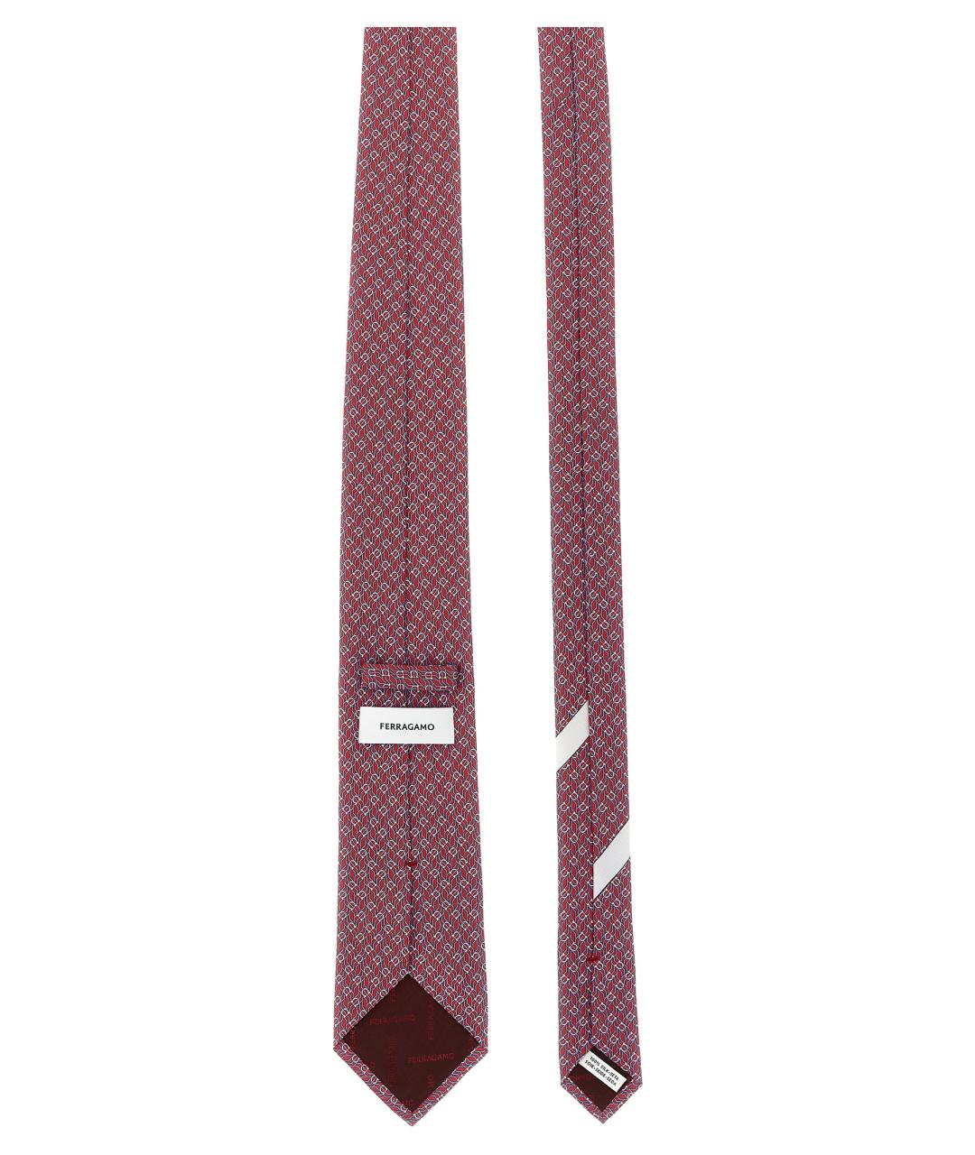 SALVATORE FERRAGAMO Красный шелковый галстук, фото 2