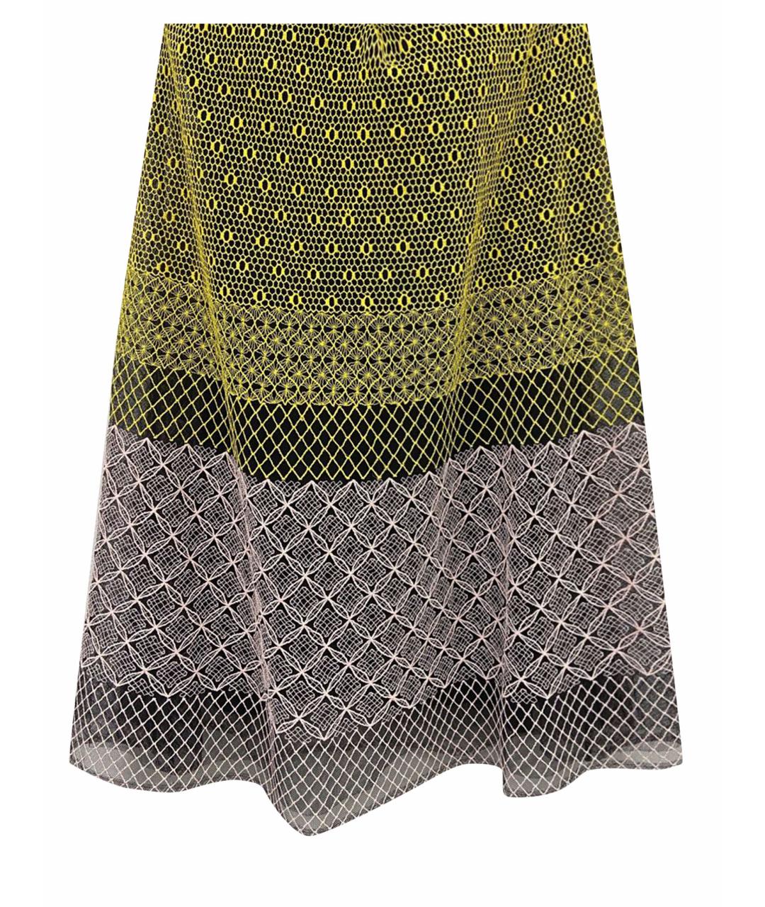 CHRISTIAN DIOR Мульти вискозное коктейльное платье, фото 1