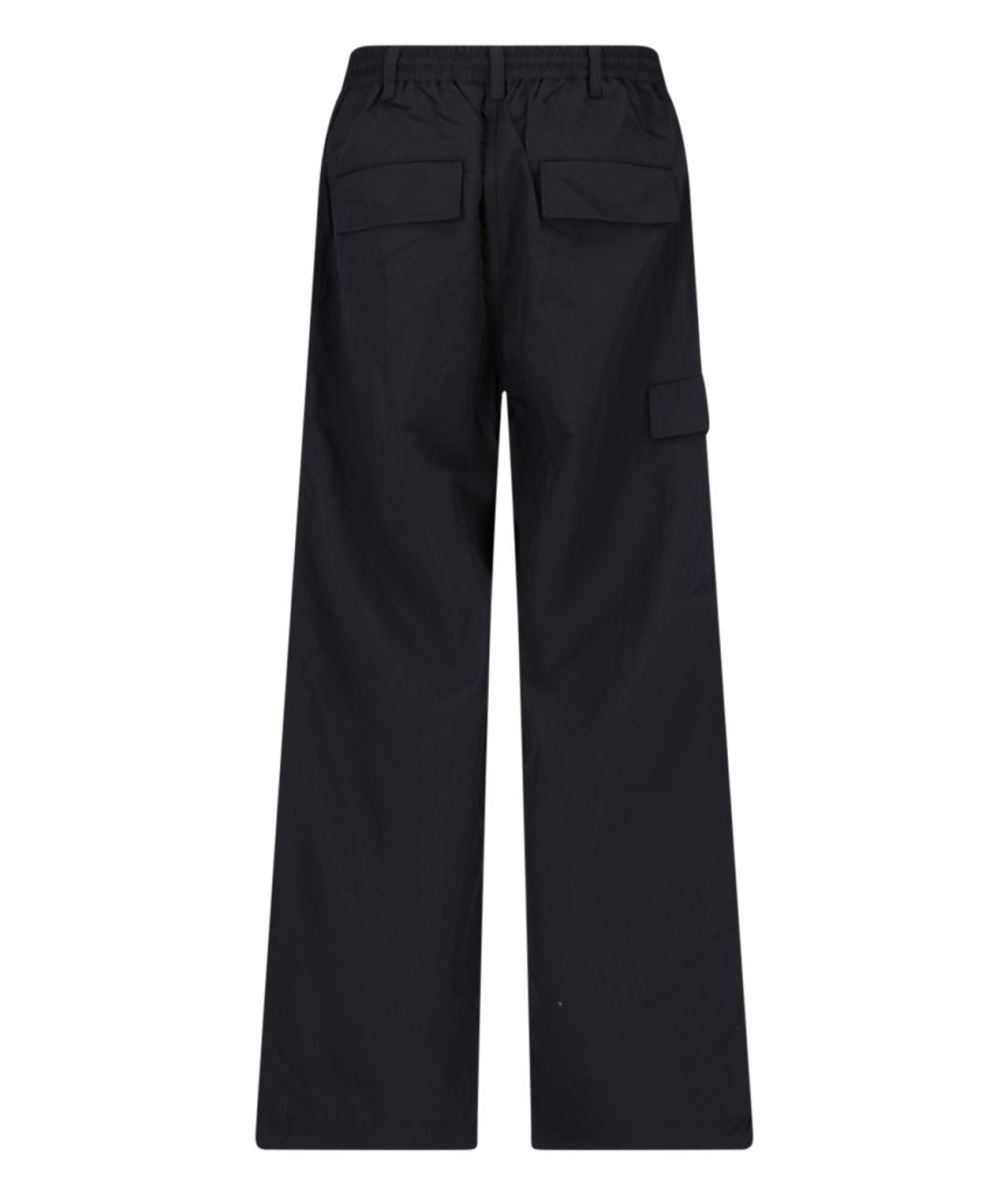 Y-3 Черные полиамидовые повседневные брюки, фото 2