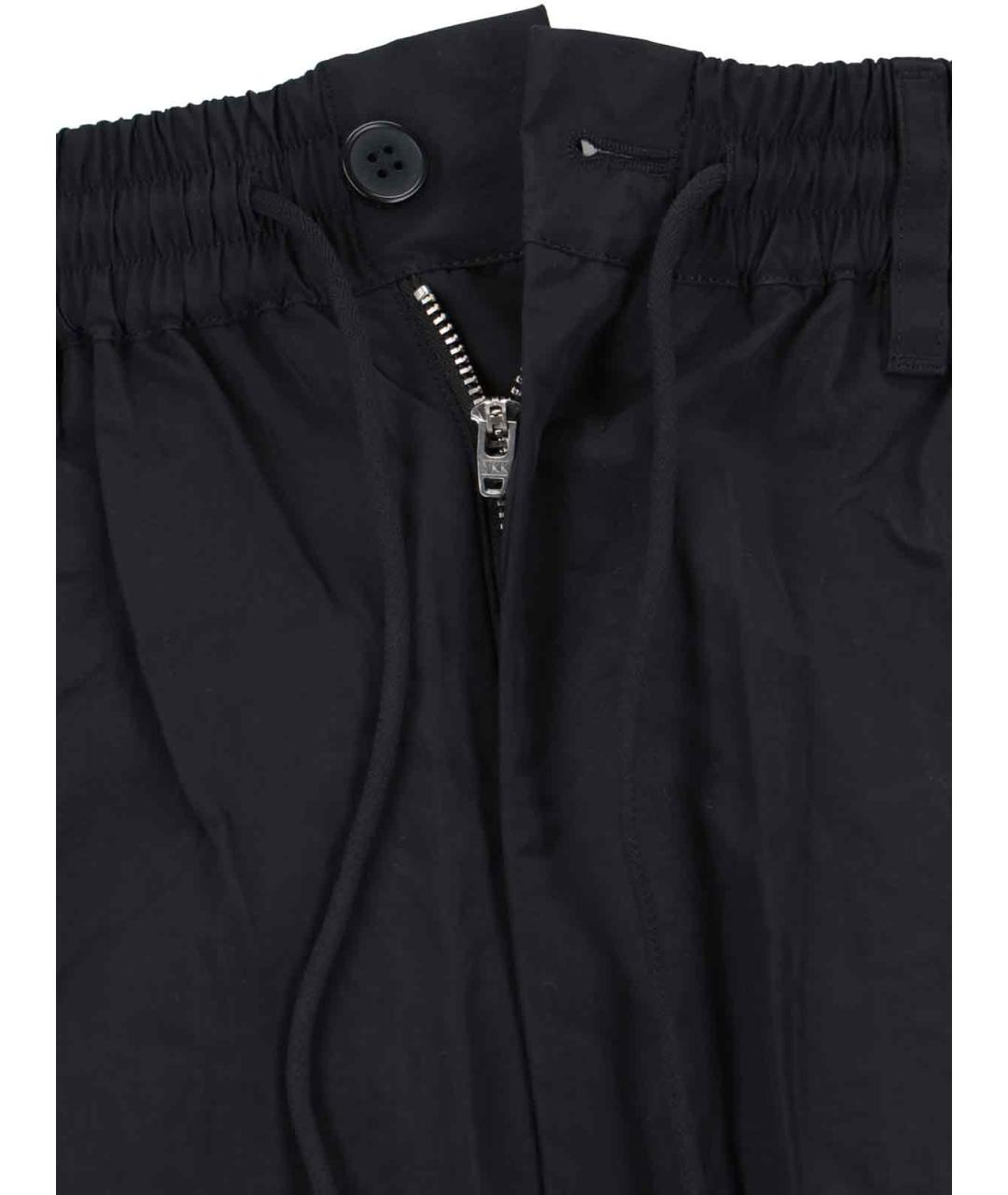 Y-3 Черные полиамидовые повседневные брюки, фото 5