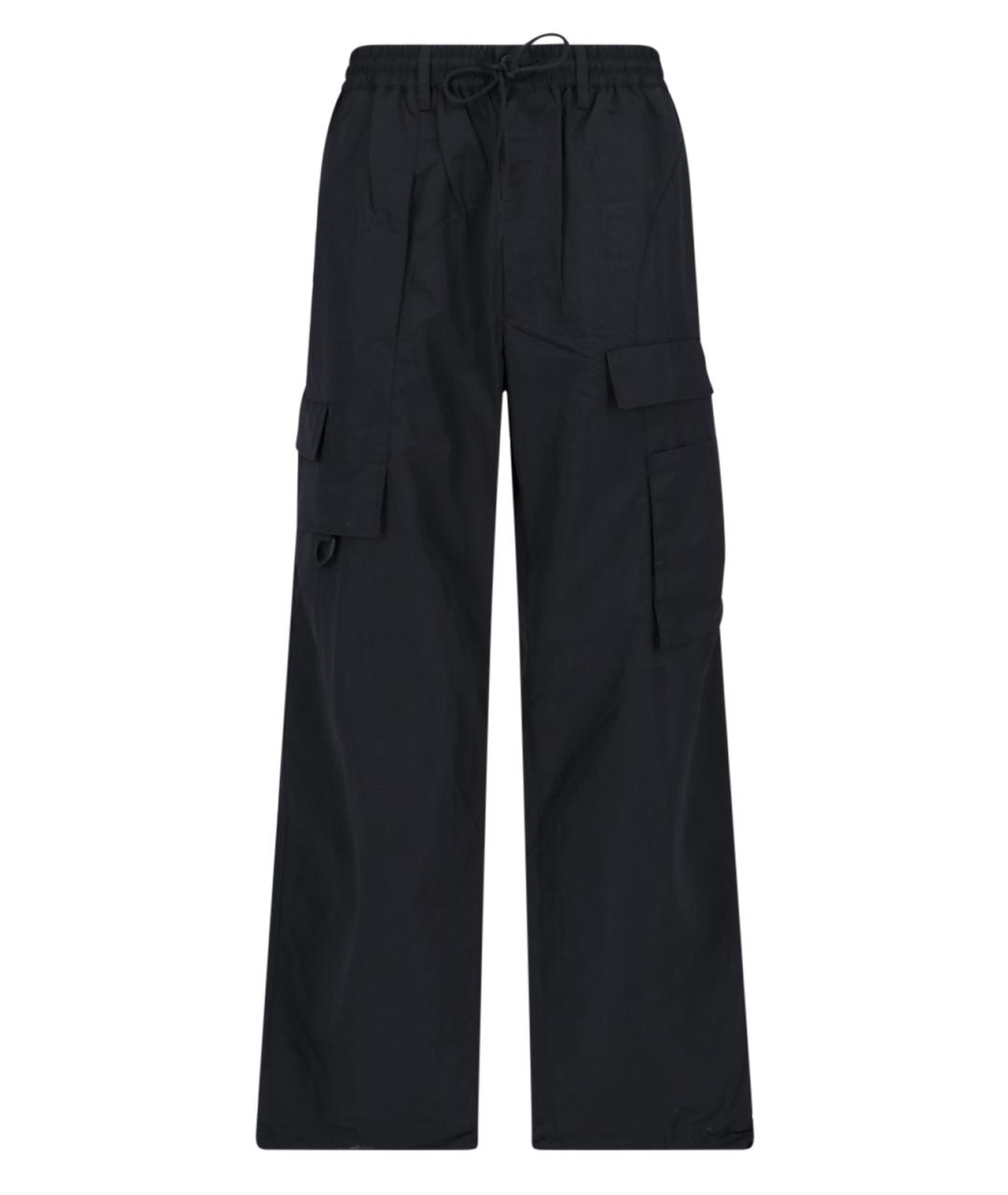 Y-3 Черные полиамидовые повседневные брюки, фото 1