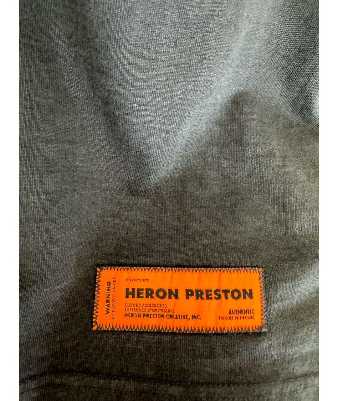 HERON PRESTON Черная хлопковая футболка, фото 3