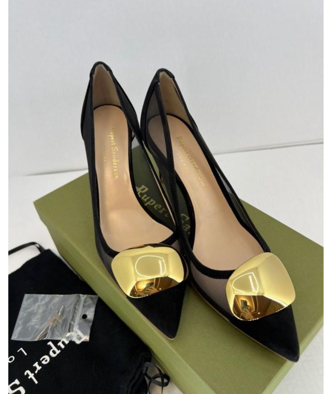 RUPERT SANDERSON Черные кожаные туфли, фото 3