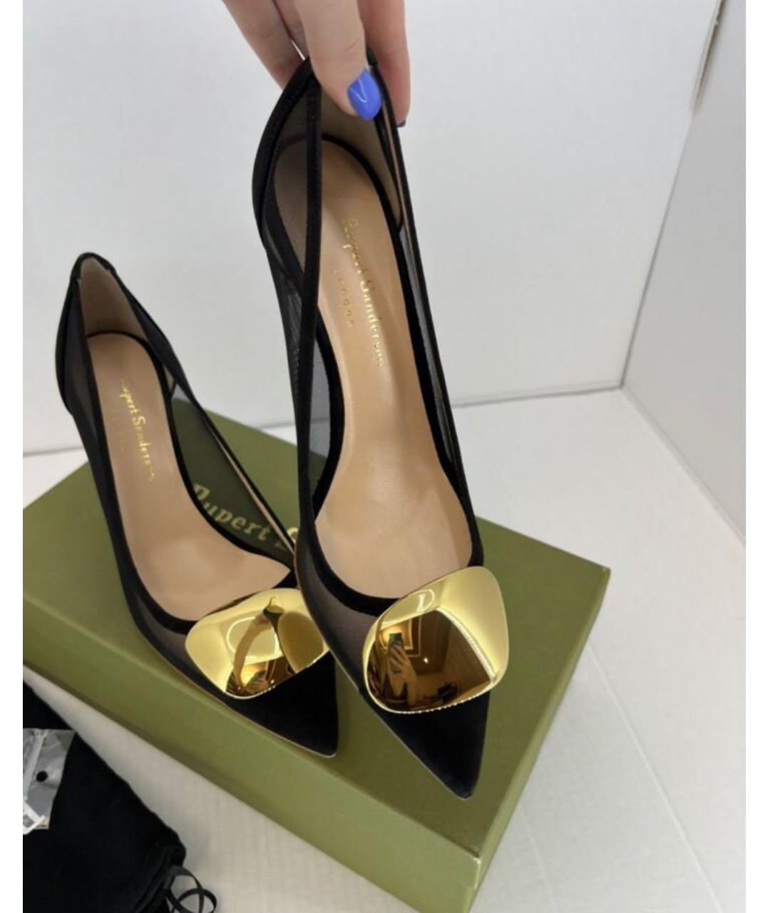 RUPERT SANDERSON Черные кожаные туфли, фото 2