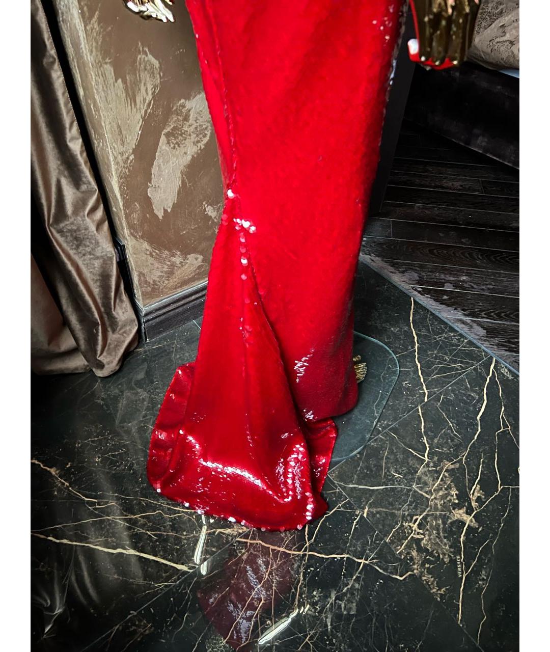 DOLCE&GABBANA Красное шелковое вечернее платье, фото 9