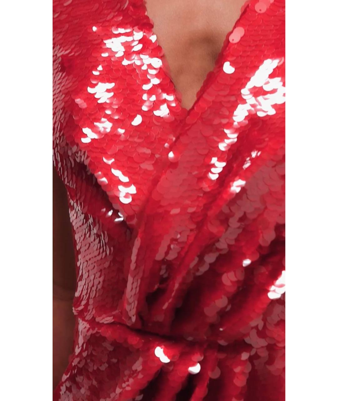 DOLCE&GABBANA Красное шелковое вечернее платье, фото 7