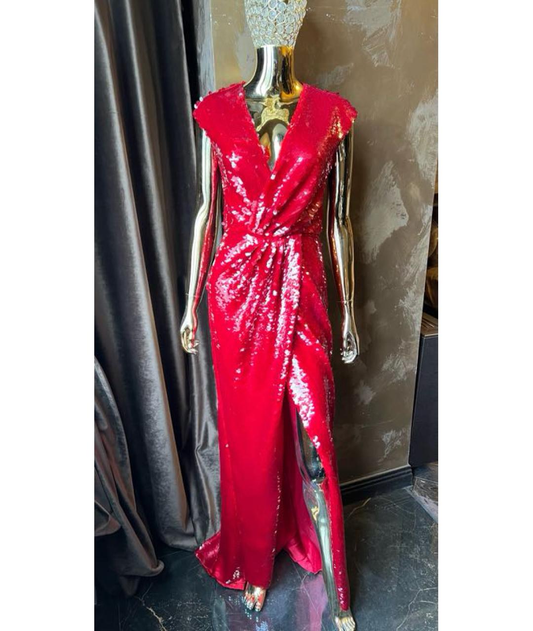 DOLCE&GABBANA Красное шелковое вечернее платье, фото 2