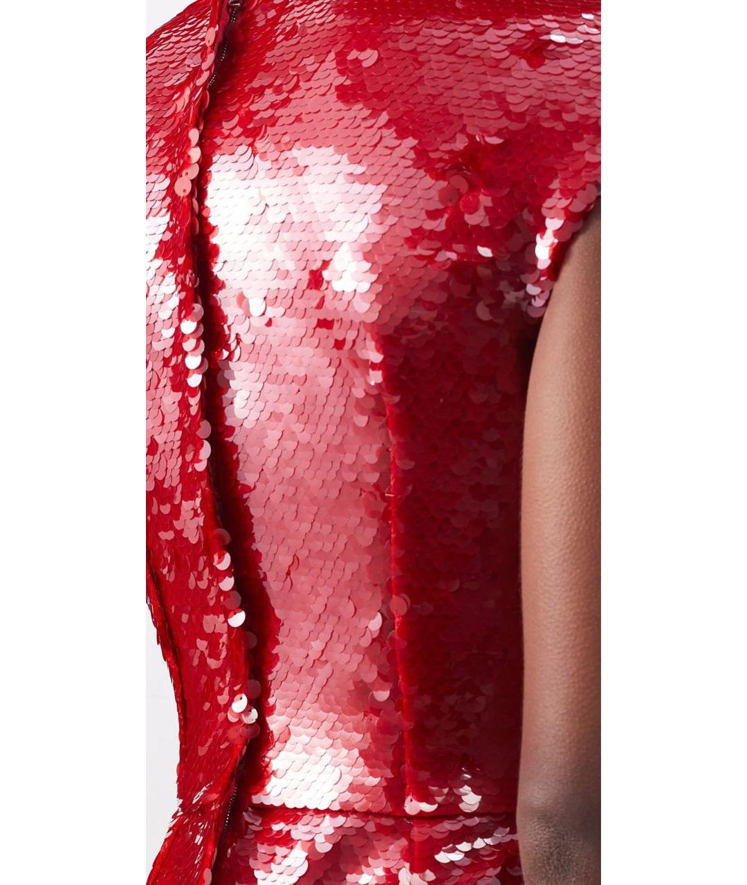 DOLCE&GABBANA Красное шелковое вечернее платье, фото 5