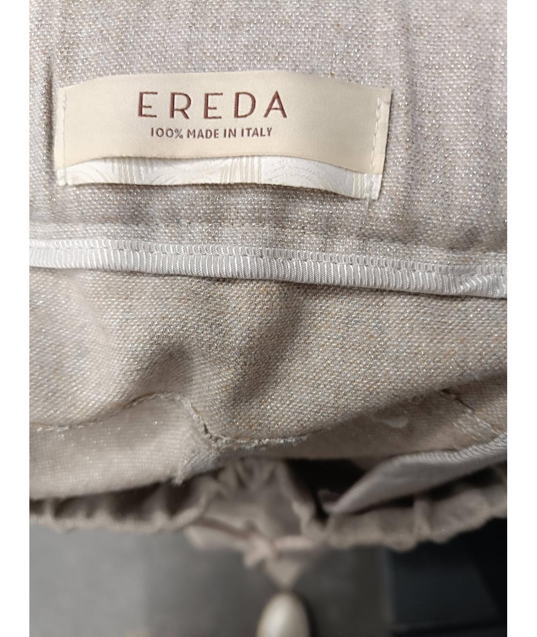 EREDA Бежевый шерстяной костюм с брюками, фото 7