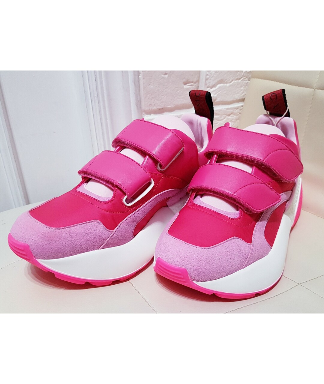 STELLA MCCARTNEY Розовые кроссовки из искусственной кожи, фото 9