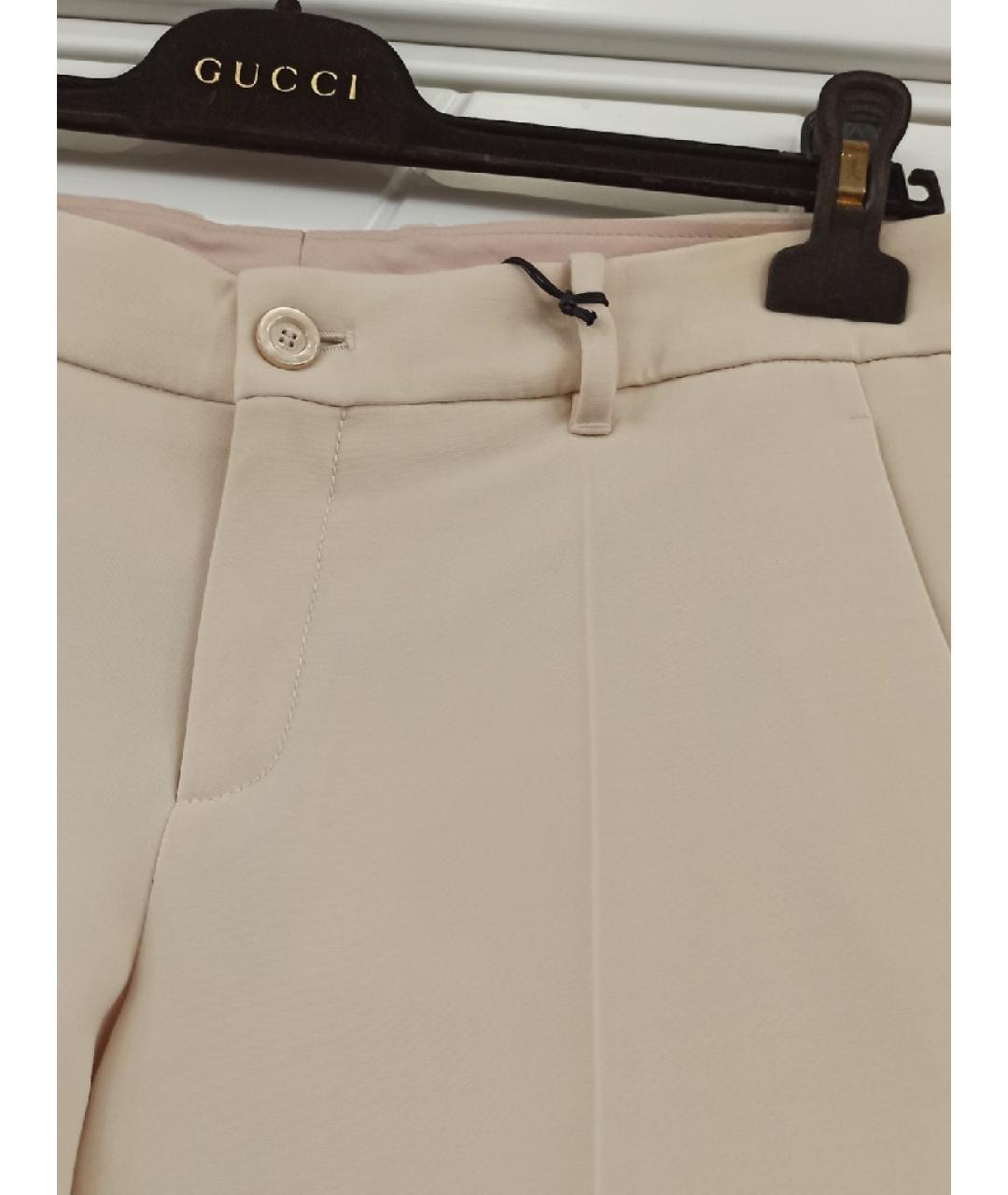 GUCCI Шерстяные прямые брюки, фото 3