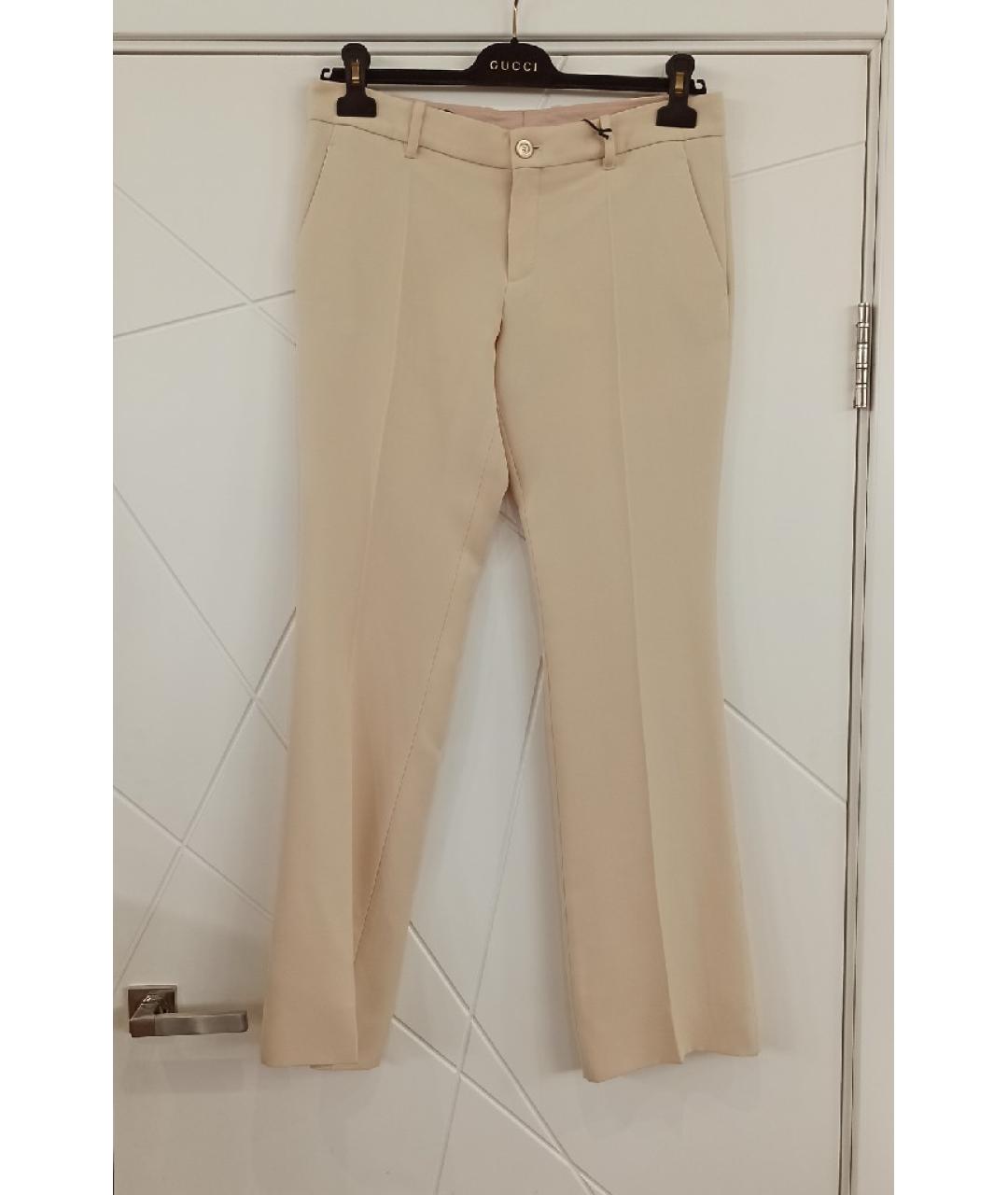 GUCCI Шерстяные прямые брюки, фото 7