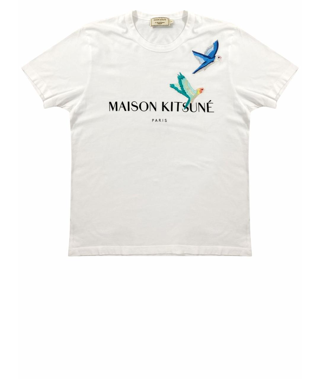 MAISON KITSUNE Белая хлопковая футболка, фото 1