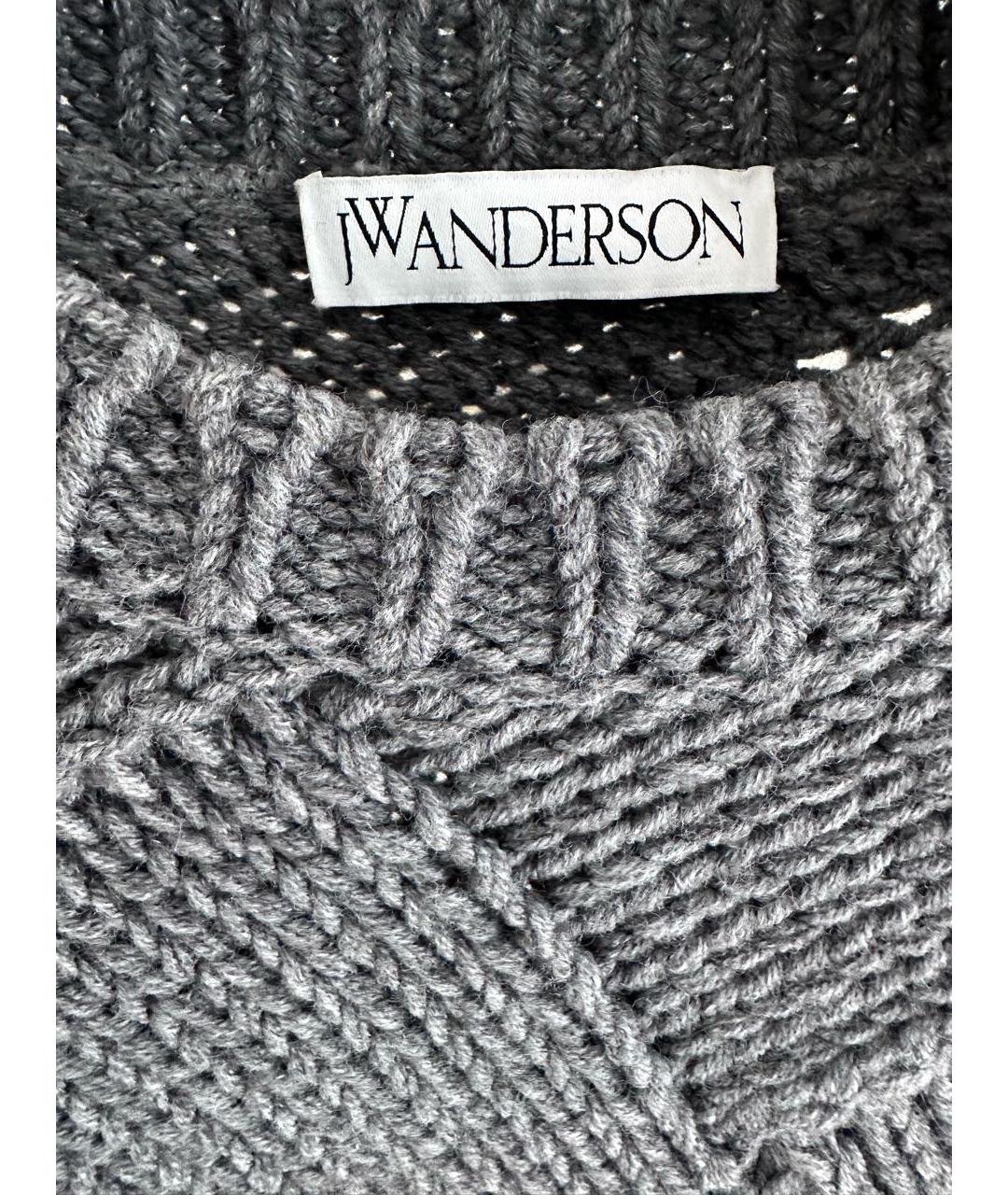 J.W.ANDERSON Серый шерстяной джемпер / свитер, фото 3