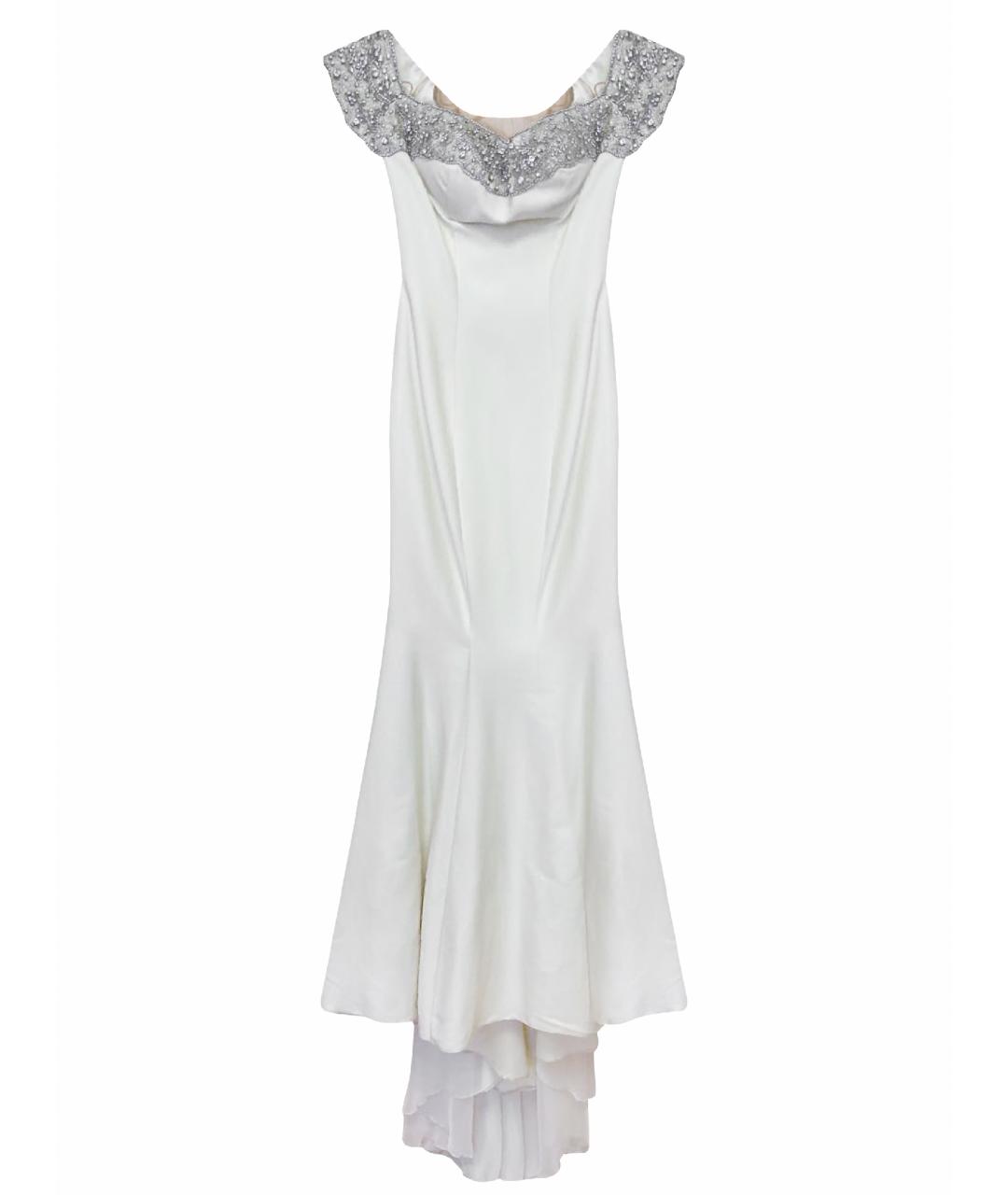 TARIK EDIZ Белое полиэстеровое свадебное платье, фото 1