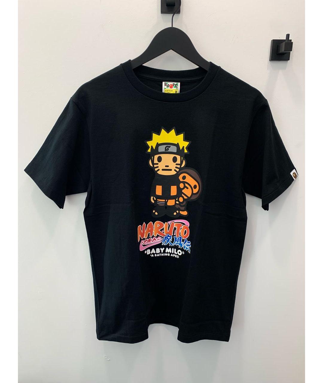 A BATHING APE Черная хлопковая футболка, фото 7