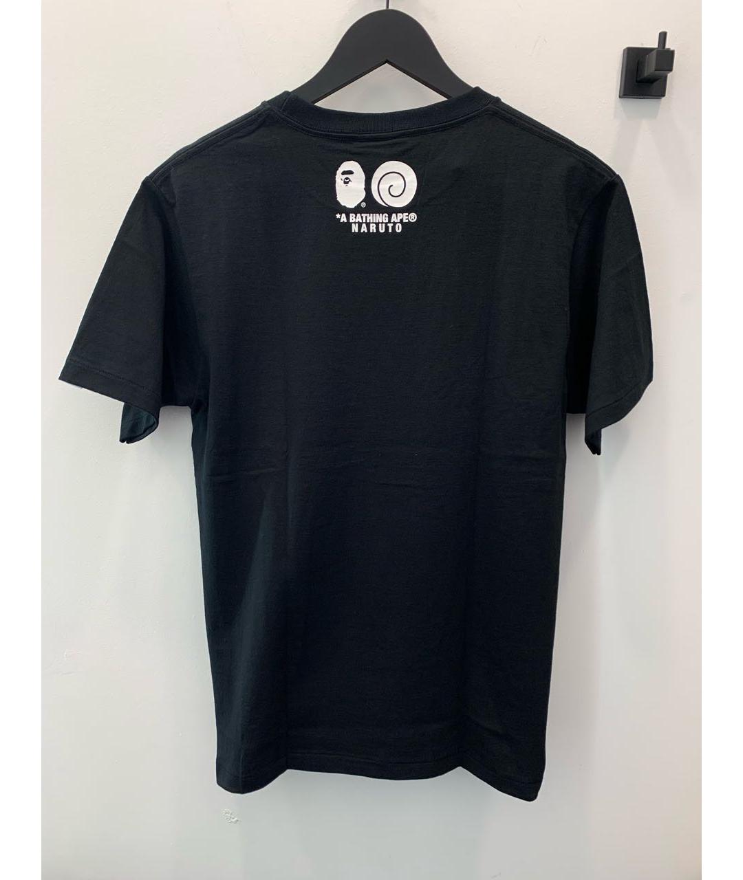 A BATHING APE Черная хлопковая футболка, фото 2