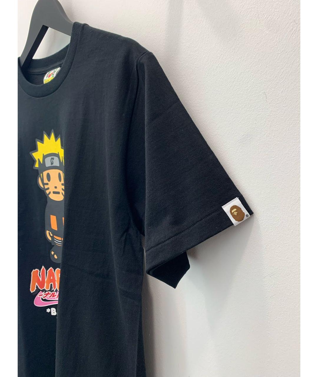 A BATHING APE Черная хлопковая футболка, фото 4