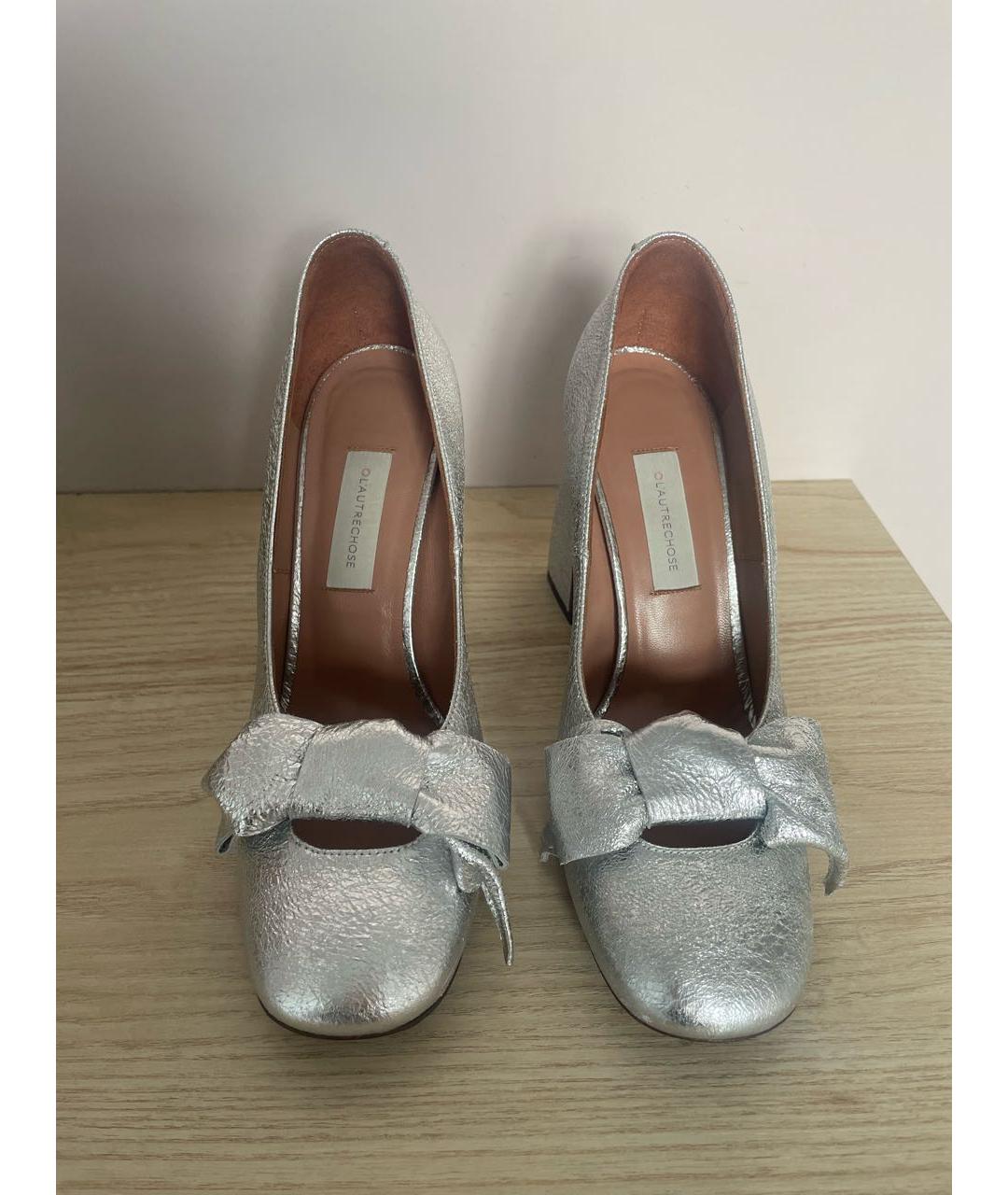 L'AUTRECHOSE Серебряные кожаные туфли, фото 2