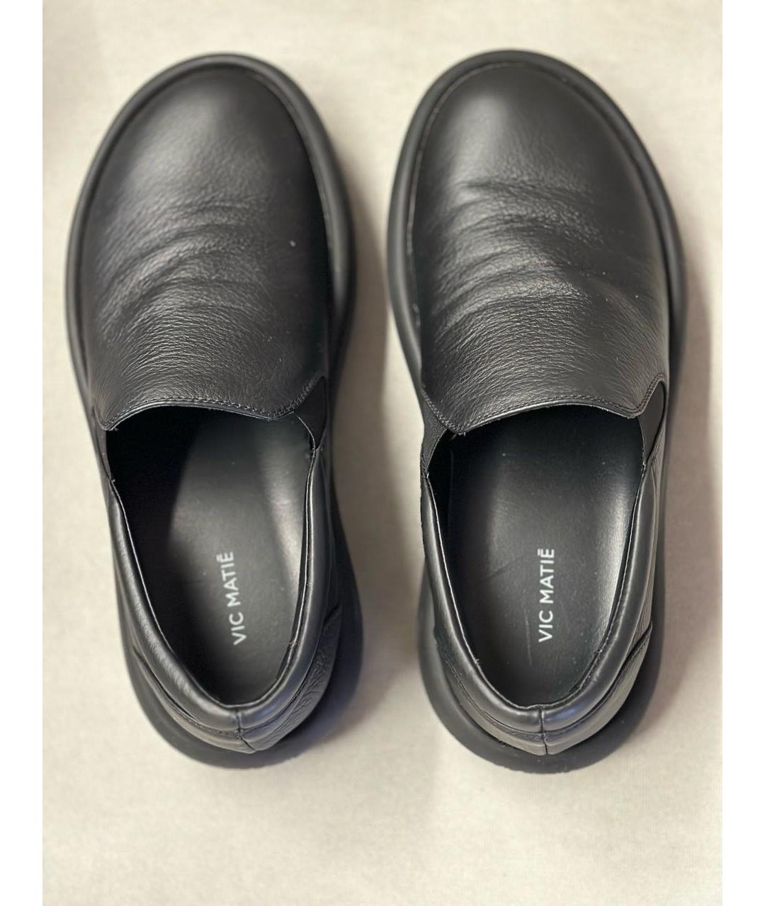 VIC MATIE Черные кожаные низкие ботинки, фото 3