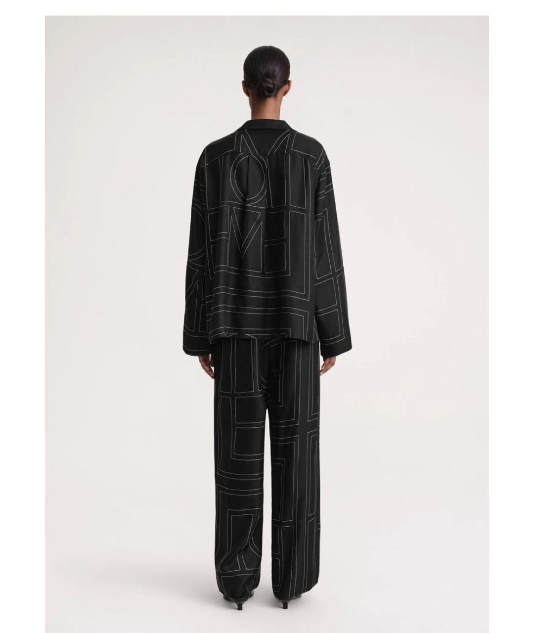TOTEME Черный шелковый костюм с брюками, фото 3