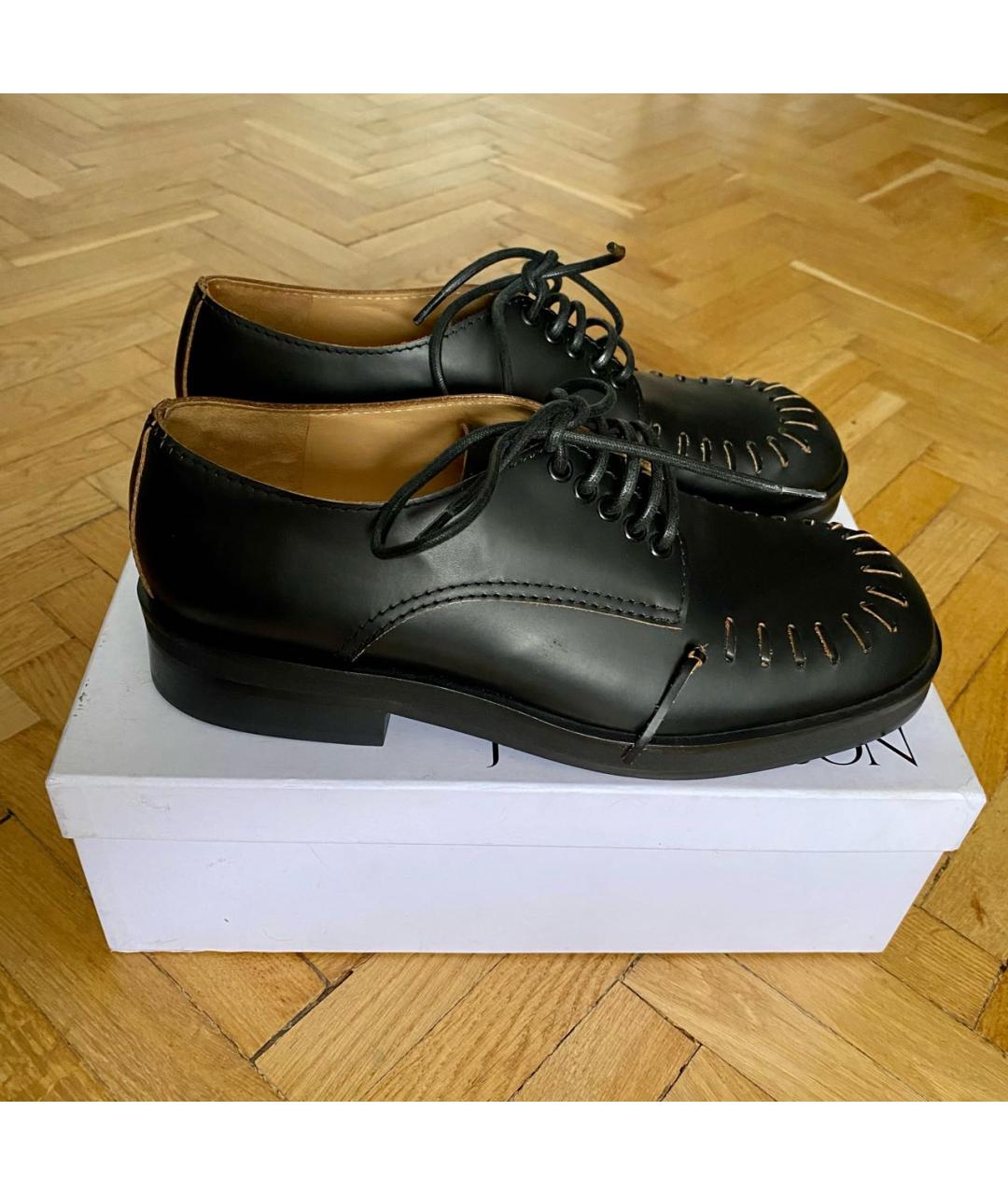 J.W.ANDERSON Черные кожаные низкие ботинки, фото 8