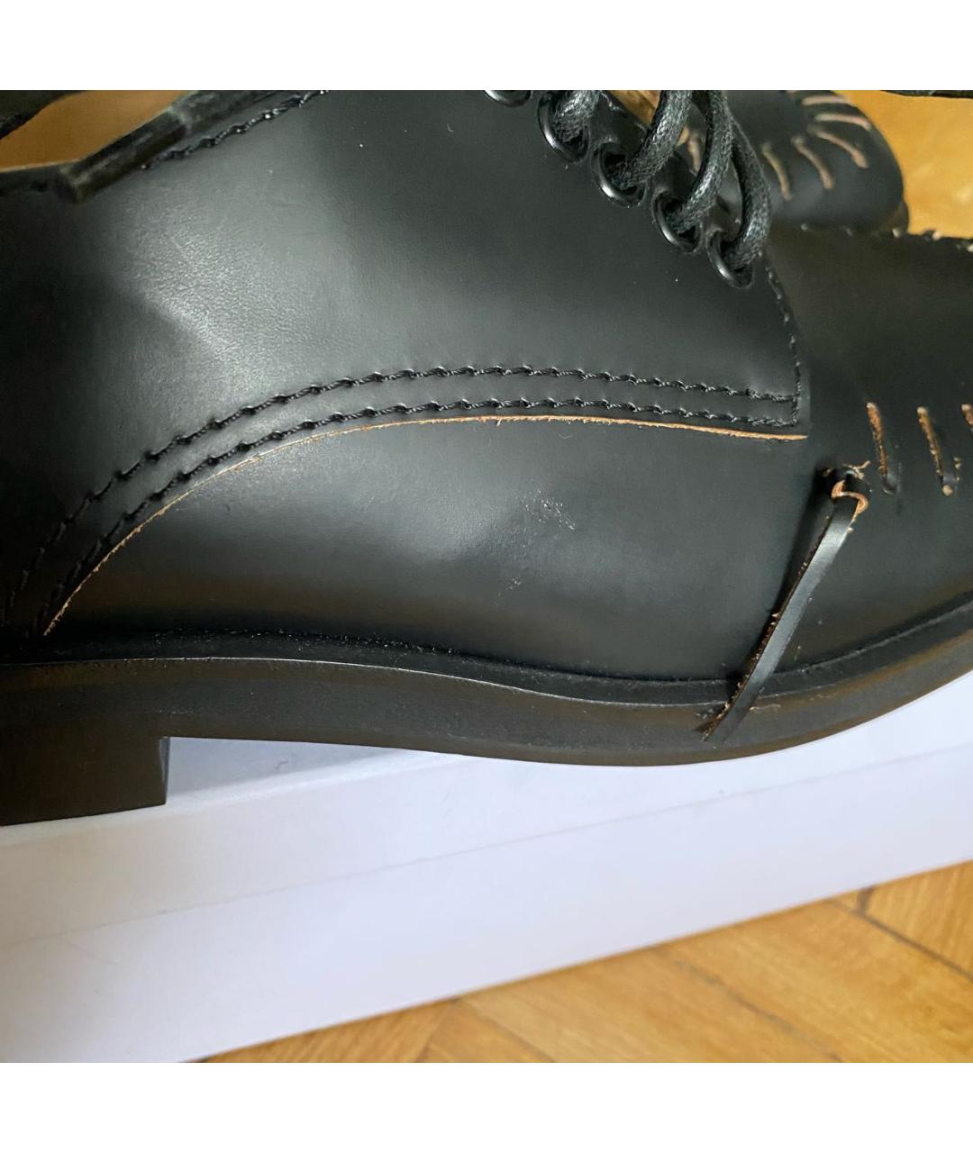 J.W.ANDERSON Черные кожаные низкие ботинки, фото 6