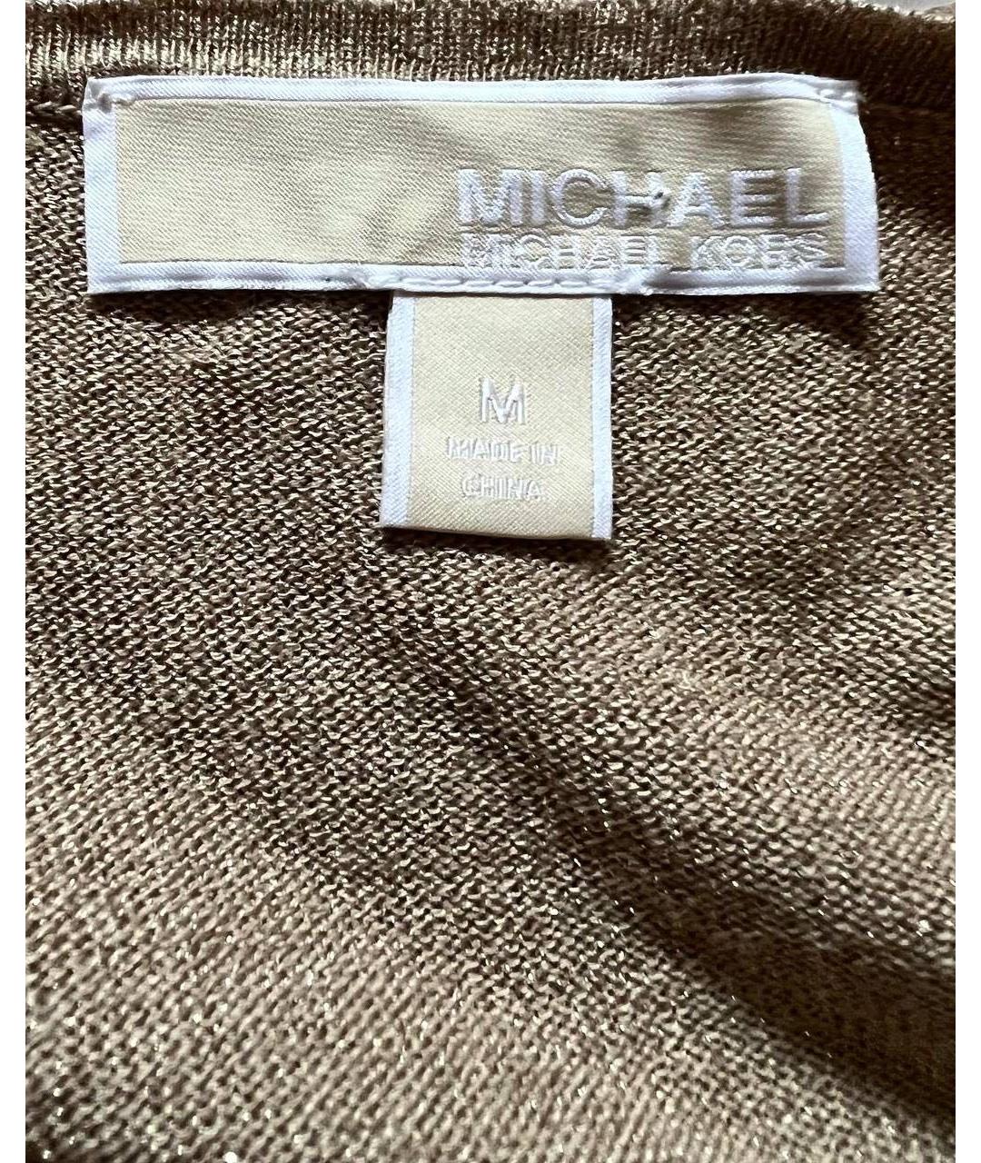 MICHAEL MICHAEL KORS Золотой джемпер / свитер, фото 4