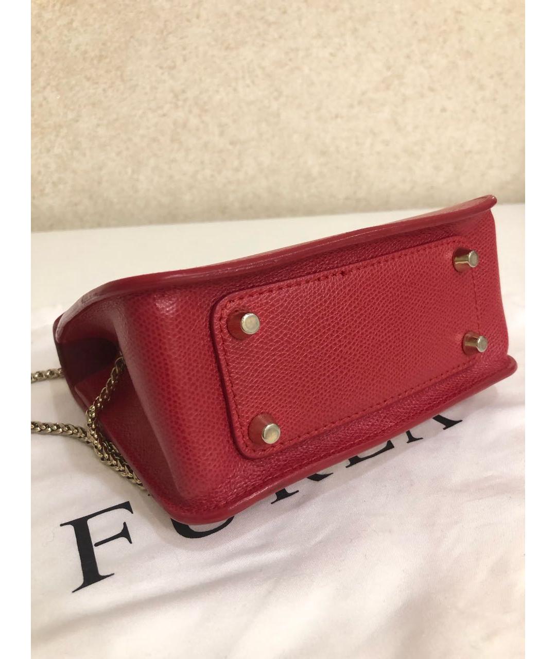 FURLA Красная кожаная сумка тоут, фото 3