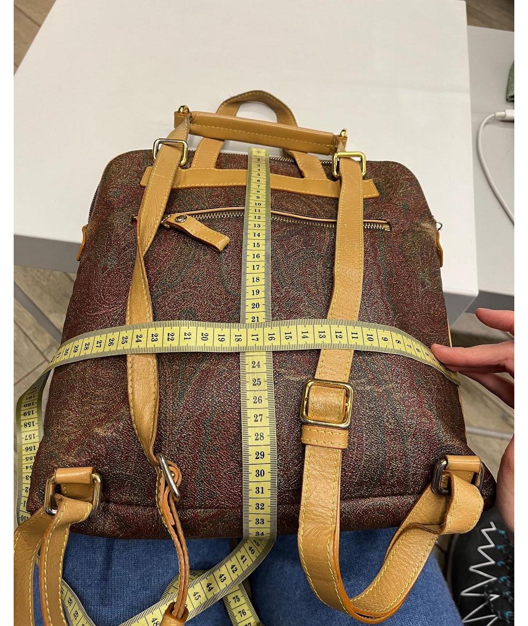 ETRO Коричневый кожаный рюкзак, фото 8
