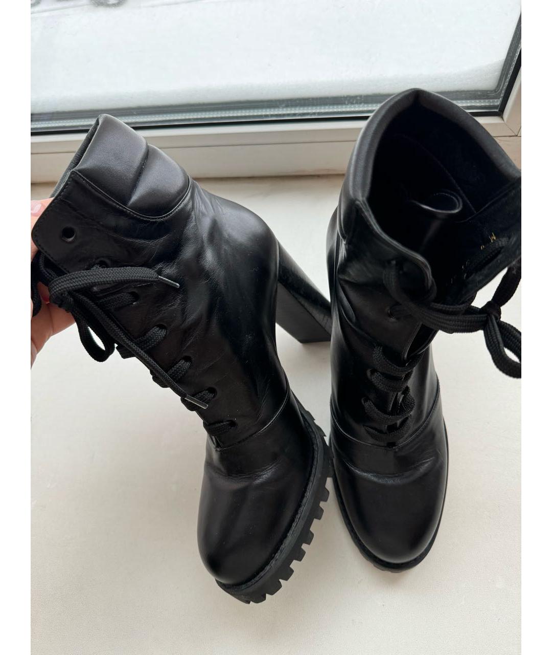 STUART WEITZMAN Черные кожаные ботинки, фото 3