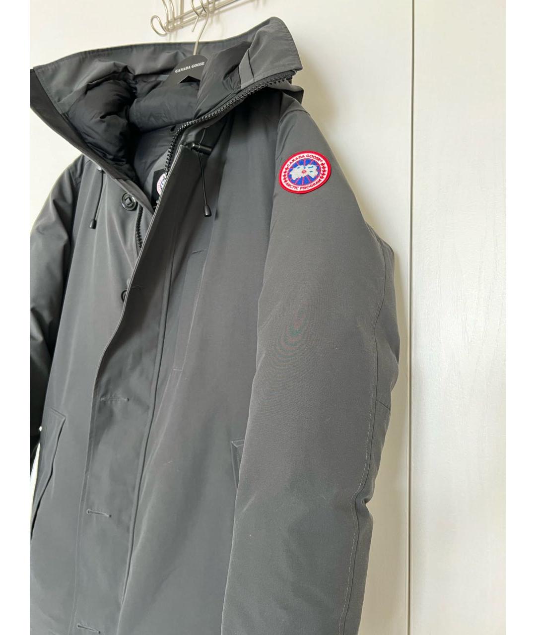 CANADA GOOSE Антрацитовая синтетическая куртка, фото 8