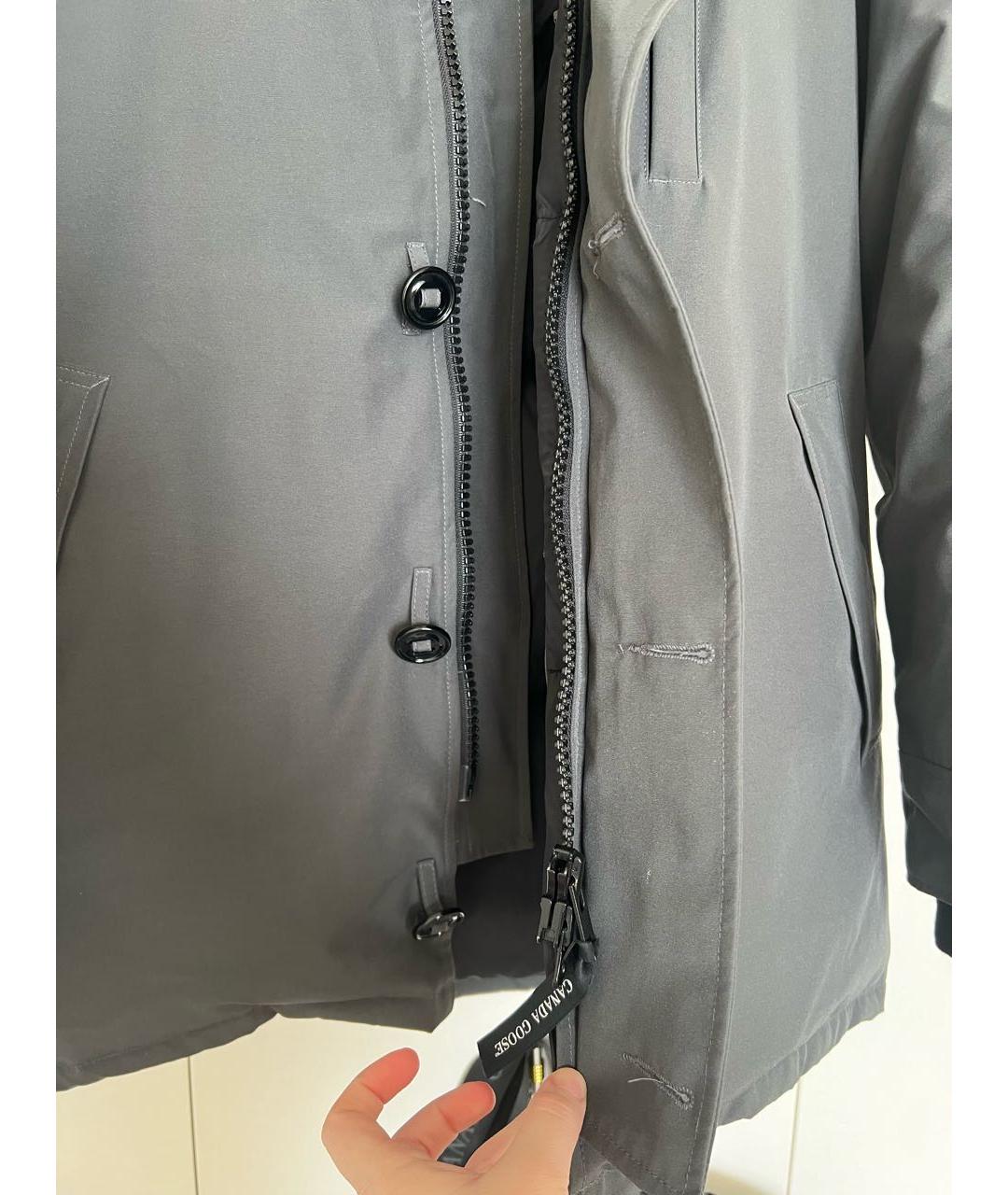 CANADA GOOSE Антрацитовая синтетическая куртка, фото 5