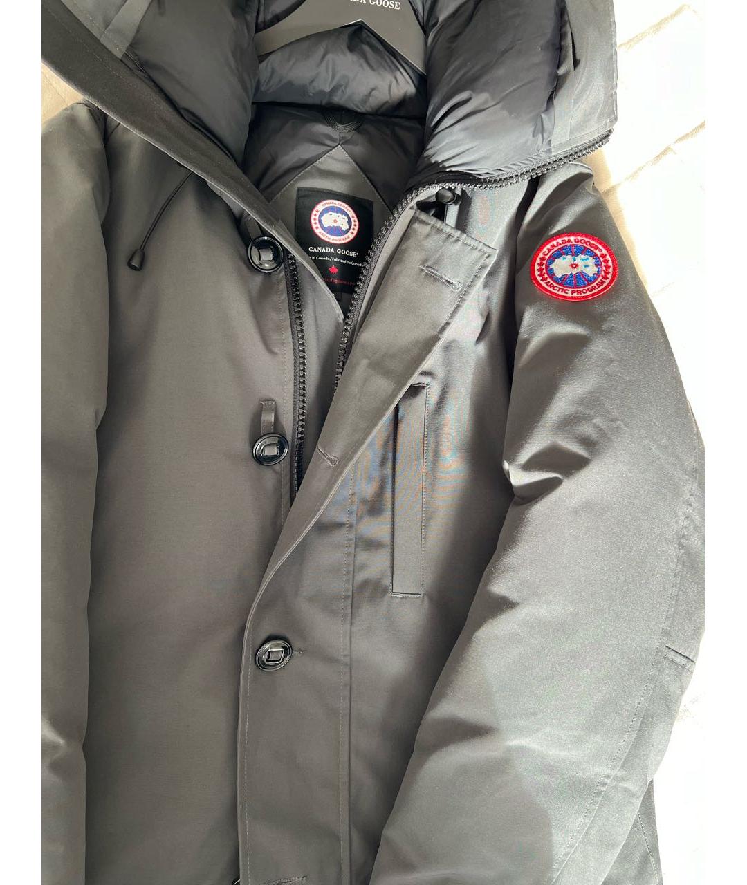 CANADA GOOSE Антрацитовая синтетическая куртка, фото 7