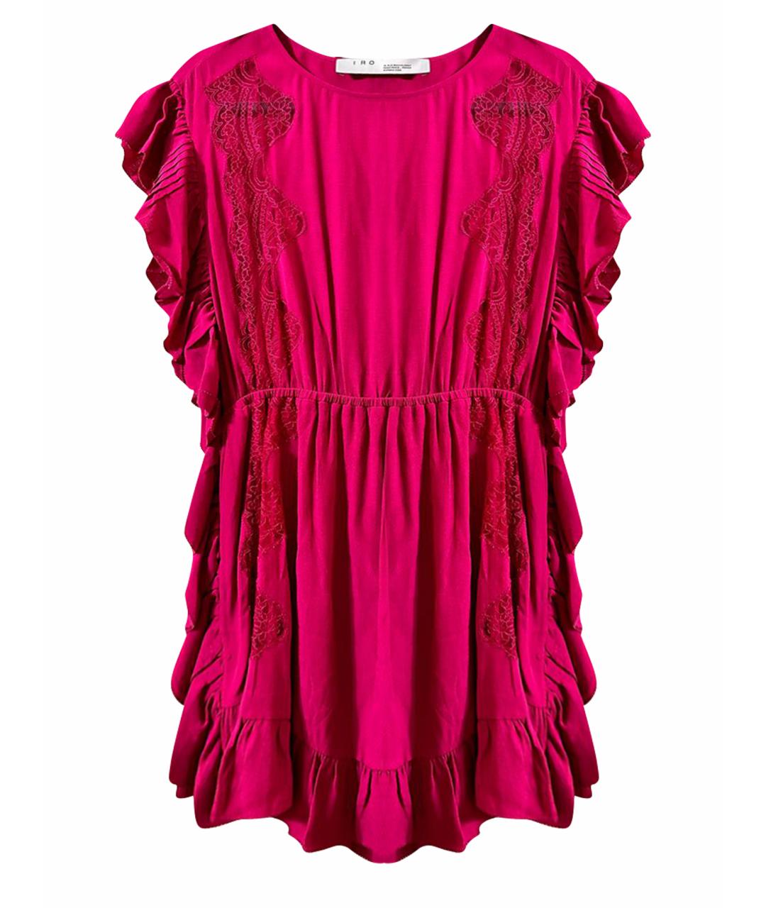 IRO Фуксия вискозное повседневное платье, фото 1